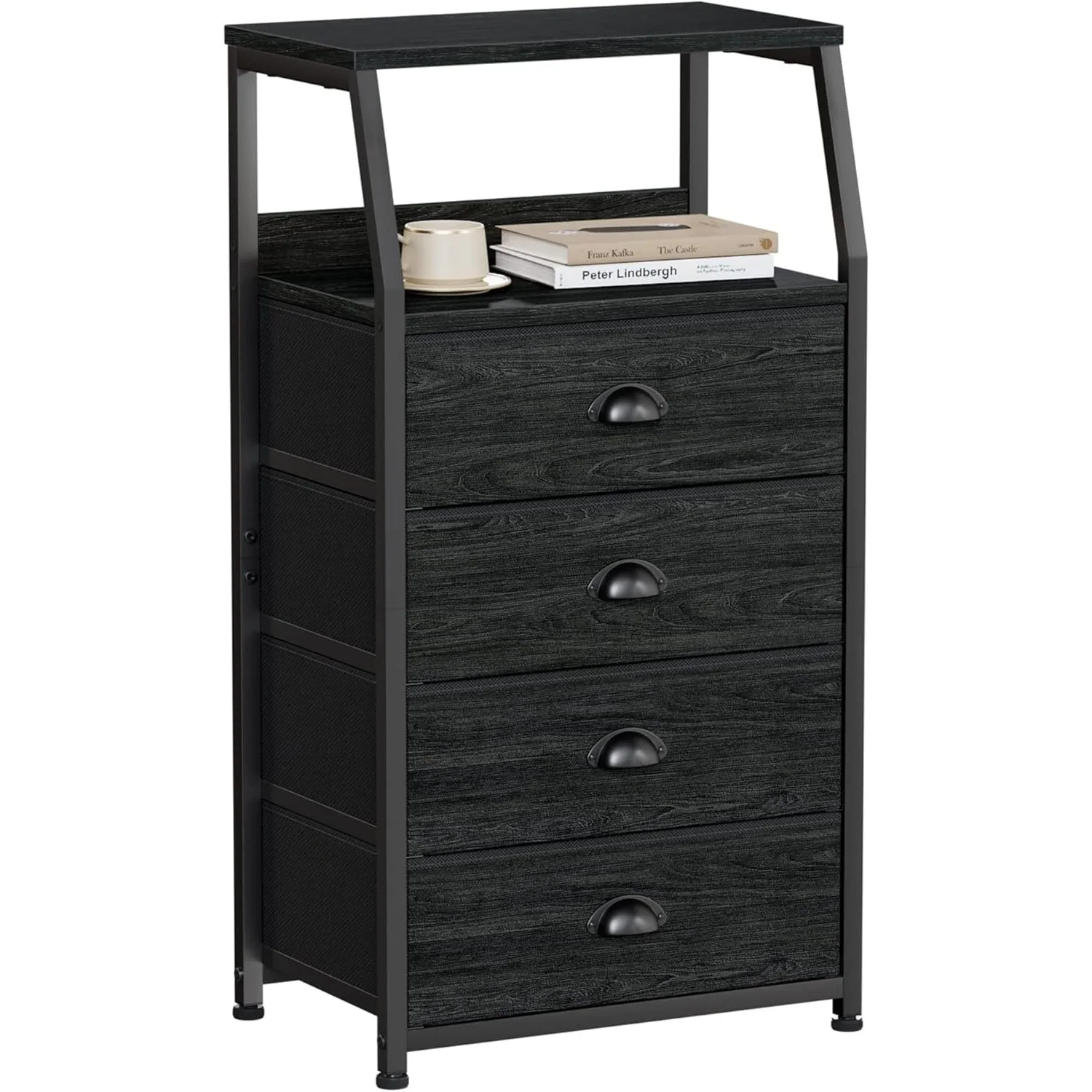 Tall 4 Drawers Dresser, Vertical Storage Tower Black Dresser for Bedroom, Hallway, Entryway, Nursery, Closet Organizer,Wood Top
Tall 4 Drawers Dresser, Vertical Storage Tower Black Dresser for Bedroom, Hallway, Entryway, Nursery, Closet Organizer,Wood Top