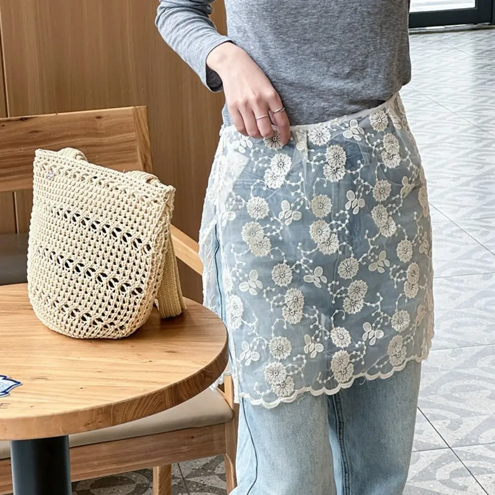 Soft Sweet Lace Half Skirt Flower Embroidery Y2K Gauze Skirt Hight Waist Lace-up Outwear Mini Skirt Match Pants
Soft Sweet Lace Half Skirt Flower Embroidery Y2K Gauze Skirt Hight Waist Lace-up Outwear Mini Skirt Match Pants