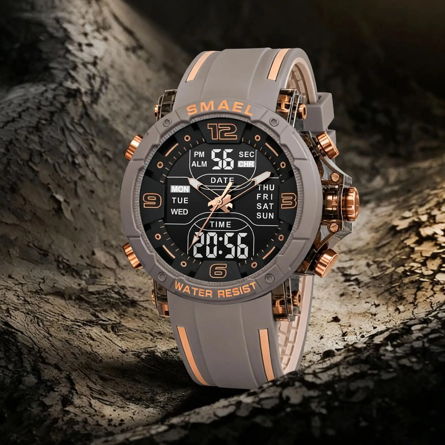 SMAEL 8140 Men‘s Business Sport Quartz Watch - 50M Waterproof Chronograph Alarm Stopwatch LED Night Light Wristwatch
SMAEL 8140 Men‘s Business Sport Quartz Watch - 50M Waterproof Chronograph Alarm Stopwatch LED Night Light Wristwatch