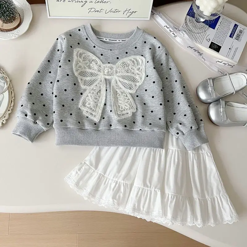 Children's Clothing Sets Polka Dot Bow Long Sleeve Hoodie +Cake Skirt 2pcs Sets Girl Clothes Infant Designer Clothes Outfit Sets
Children's Clothing Sets Polka Dot Bow Long Sleeve Hoodie +Cake Skirt 2pcs Sets Girl Clothes Infant Designer Clothes Outfit Sets