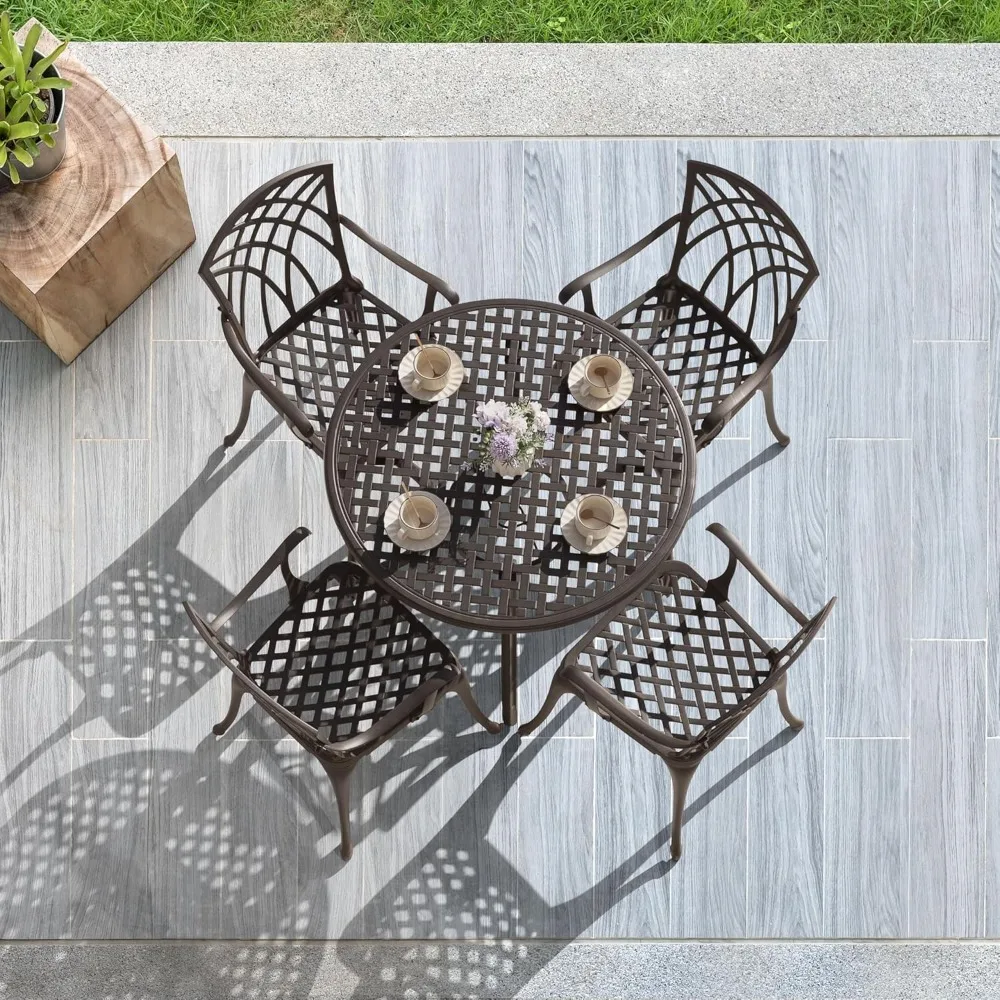 5 Piece Outdoor Patio Dining Set, with 1.97" Umbrella Hole and Outdoor Patio Dining Chairs, Patio Metal Dining Sets
5 Piece Outdoor Patio Dining Set, with 1.97" Umbrella Hole and Outdoor Patio Dining Chairs, Patio Metal Dining Sets