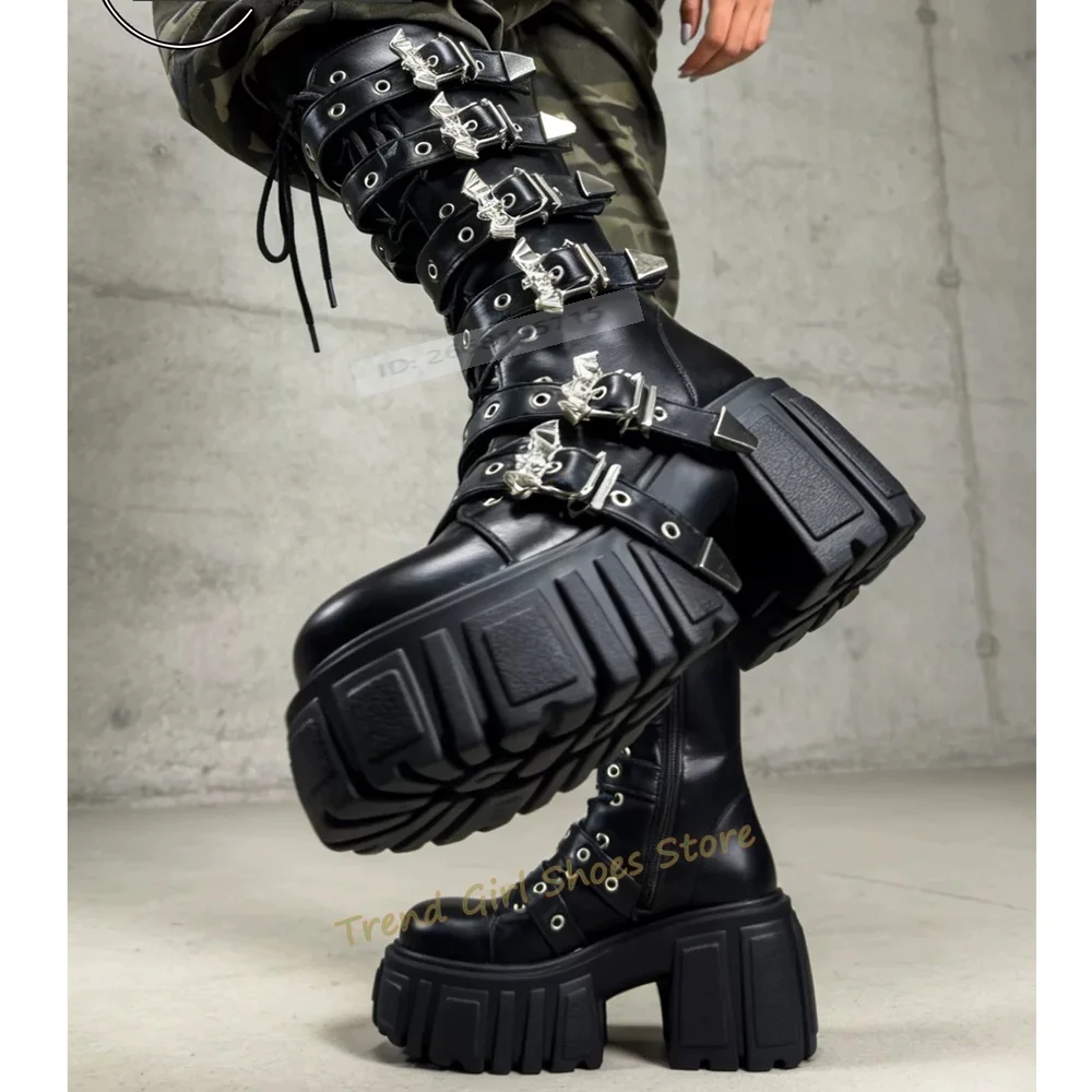 New Style Belt Buckle Metal Rivets Boots Round Toe Square Heel Solid Spring Women Shoes Buckle Straps Boots Designer Fashion
New Style Belt Buckle Metal Rivets Boots Round Toe Square Heel Solid Spring Women Shoes Buckle Straps Boots Designer Fashion