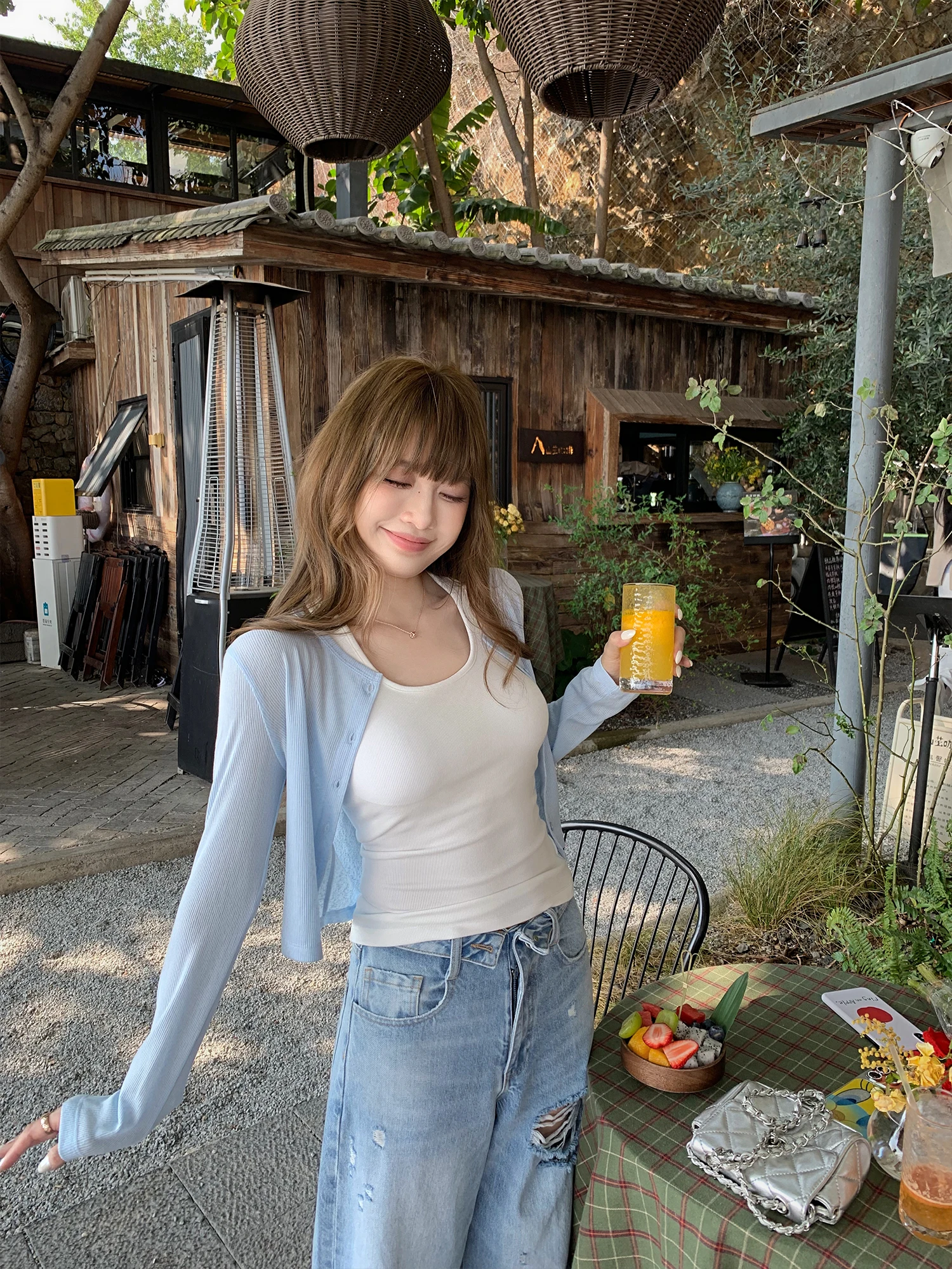 Chen Mi Fan Breath Definition Raseel round Neck Knitted Cardigan Women's Micro Permeable Sun Protection Short Sleeve Long Shirt
Chen Mi Fan Breath Definition Raseel round Neck Knitted Cardigan Women's Micro Permeable Sun Protection Short Sleeve Long Shirt