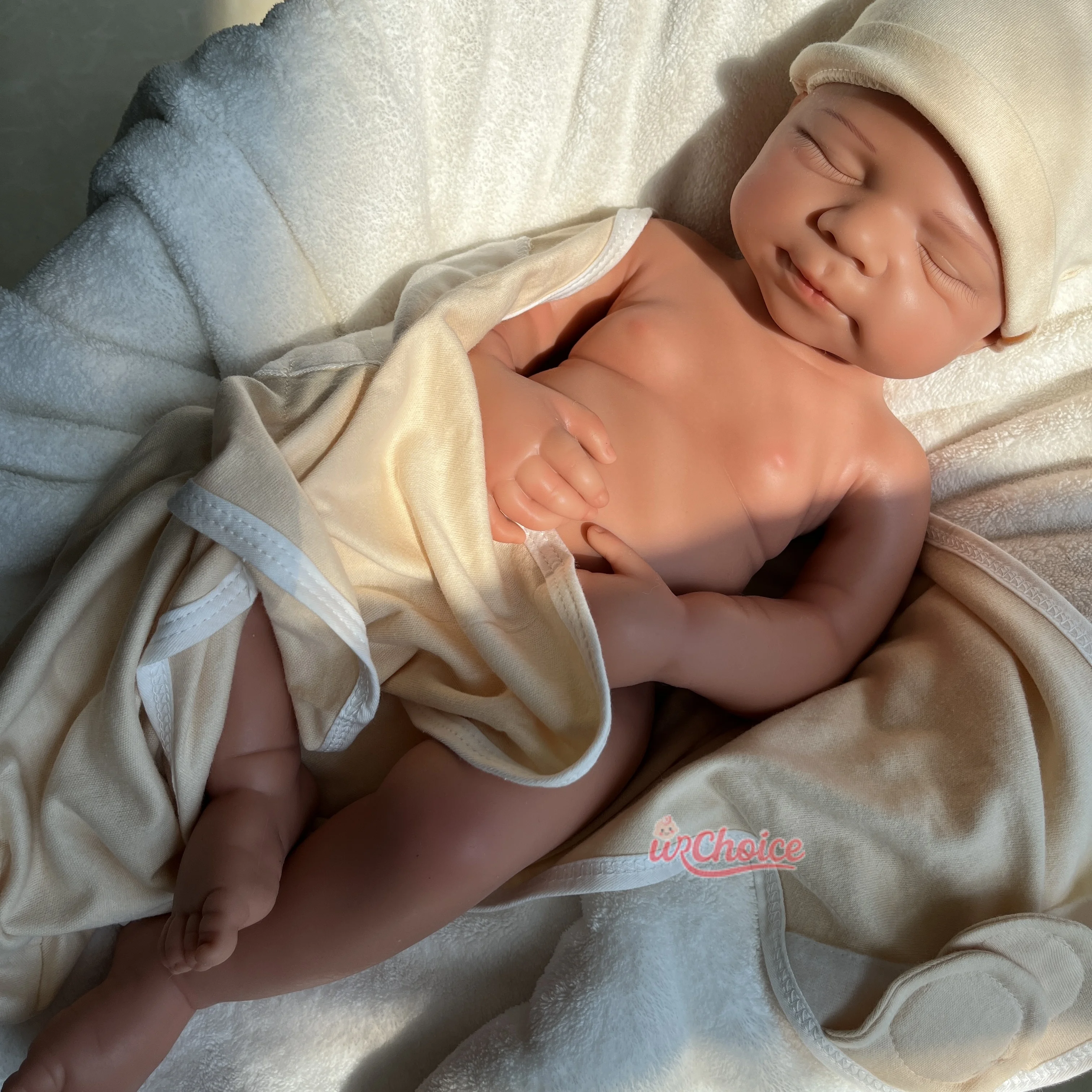 47cm 3D Soft Full Silicone Reborn Doll Sunbathing Baby Quietly sleeping Newborn Infants for Psychological Healing Gifts
47cm 3D Soft Full Silicone Reborn Doll Sunbathing Baby Quietly sleeping Newborn Infants for Psychological Healing Gifts
