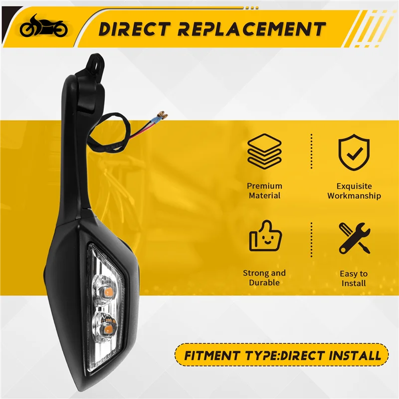 Motorcycle Rearview Mirror Rearview Mirror With Turn Signal Side Mirror For Yamaha YZF-R9 Motorcycle Accessories
Motorcycle Rearview Mirror Rearview Mirror With Turn Signal Side Mirror For Yamaha YZF-R9 Motorcycle Accessories