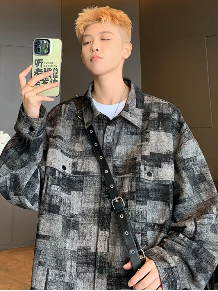 American Retro Tie Dye Denim Jaet Men's High Sense Cool Collar Top 2024 New Spring Autumn Plaid Jaet Loose Fit Button Dec...
American Retro Tie Dye Denim Jaet Men's High Sense Cool Collar Top 2024 New Spring Autumn Plaid Jaet Loose Fit Button Dec...