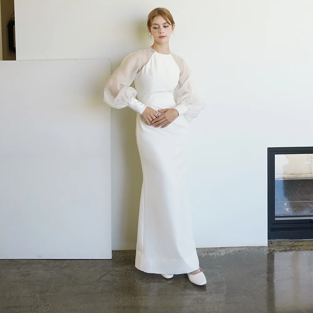 ROSELLA O Neck Women Formal Occasions Dresses Lantern Sleeves Ankle Length Mermaid Korean Wedding Party Prom Gown New 2023
ROSELLA O Neck Women Formal Occasions Dresses Lantern Sleeves Ankle Length Mermaid Korean Wedding Party Prom Gown New 2023