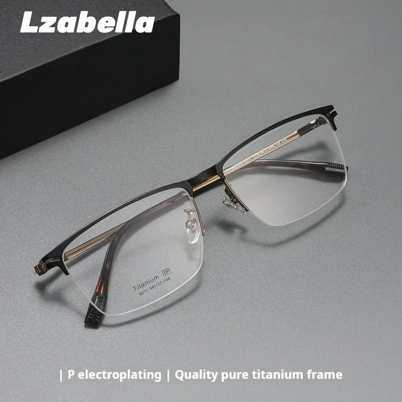 Lzabella Pure Titanium Eyebrow Line Eyelasses Frame Men's Ultra Light Round Prescription Eyewear Retro Glasses 6211FS
Lzabella Pure Titanium Eyebrow Line Eyelasses Frame Men's Ultra Light Round Prescription Eyewear Retro Glasses 6211FS
