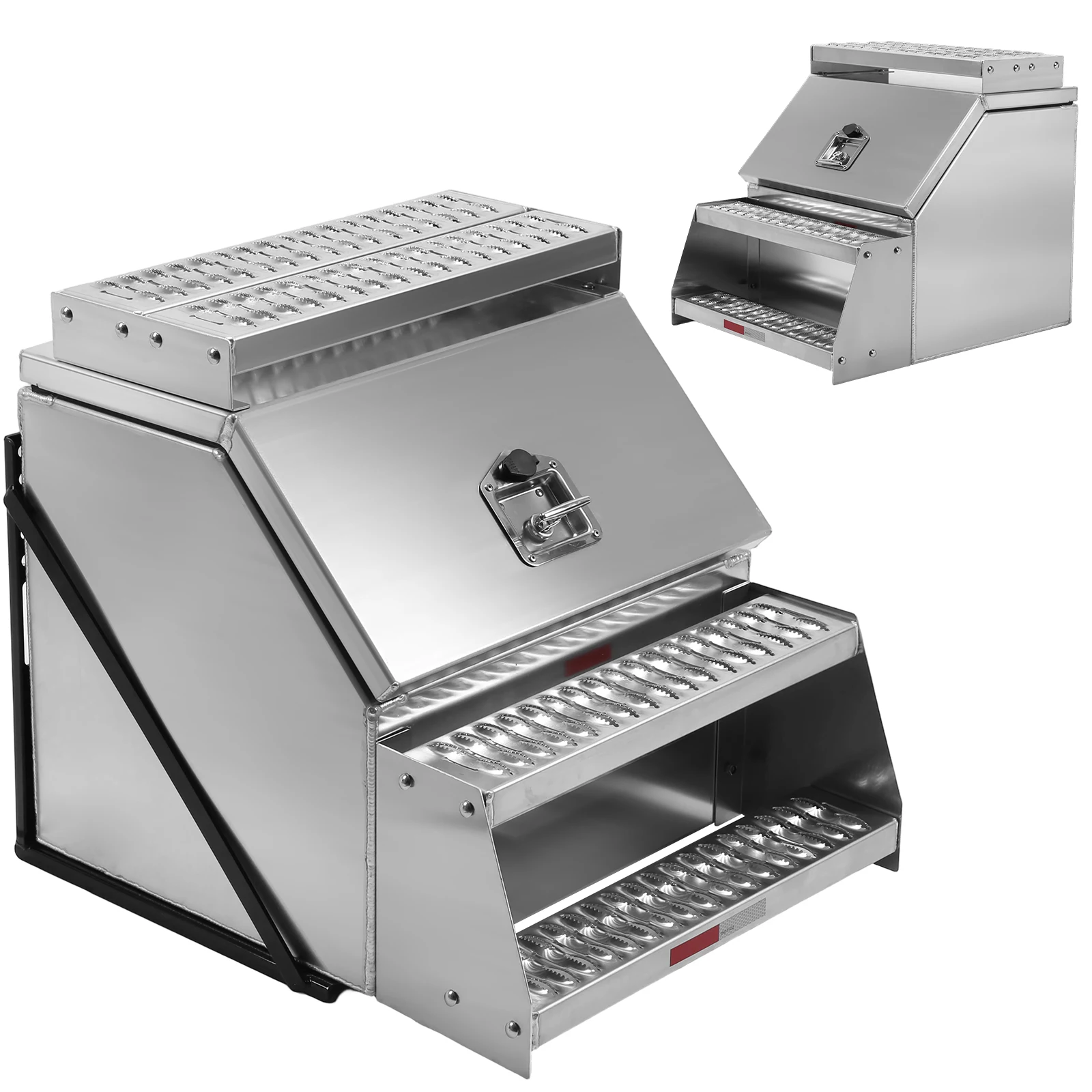 Aluminum Side Mount Tool Box 12/23 Inch Semi Truck Tool Box with T-Handle Latch Lock Fit for Peterbilt Kenworth & More
Aluminum Side Mount Tool Box 12/23 Inch Semi Truck Tool Box with T-Handle Latch Lock Fit for Peterbilt Kenworth & More