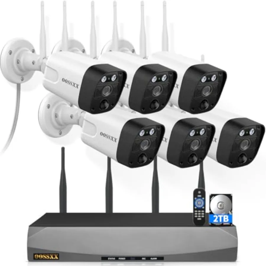 Outdoor security camera system for home use, wireless WiFi with dual antenna, white, 55 stronger signal, 130 wide angle, 2-way
Outdoor security camera system for home use, wireless WiFi with dual antenna, white, 55 stronger signal, 130 wide angle, 2-way