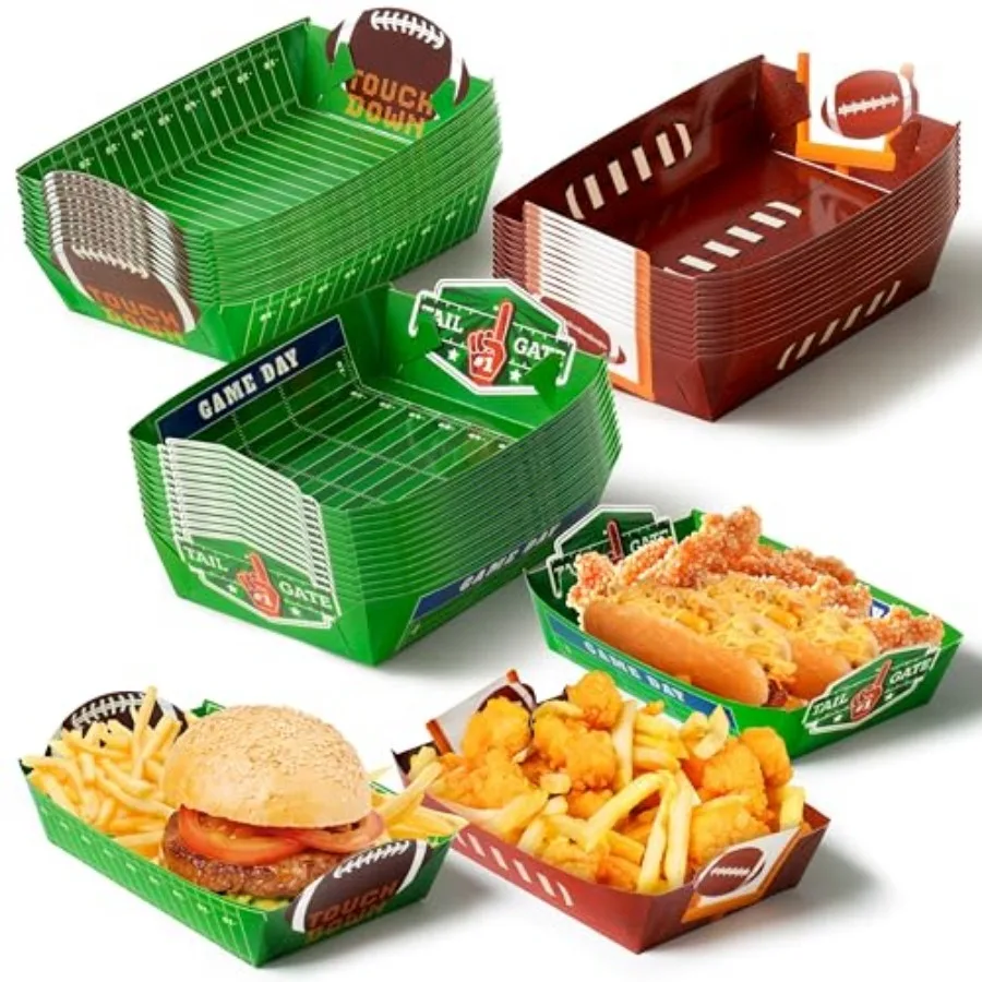 Large Food Plates - 36Pcs Game Party Paper Food Serving Tray Disposable Bowls Food Boats Snack Nachos Food Tray for Birthday Sp
Large Food Plates - 36Pcs Game Party Paper Food Serving Tray Disposable Bowls Food Boats Snack Nachos Food Tray for Birthday Sp