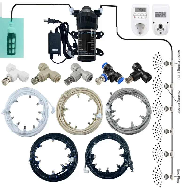6-15M Booster Silent Mist Spray Self-priming Diaphragm Pump Kit Greenhouse Irrigation Humidification Misting Cooling System
6-15M Booster Silent Mist Spray Self-priming Diaphragm Pump Kit Greenhouse Irrigation Humidification Misting Cooling System