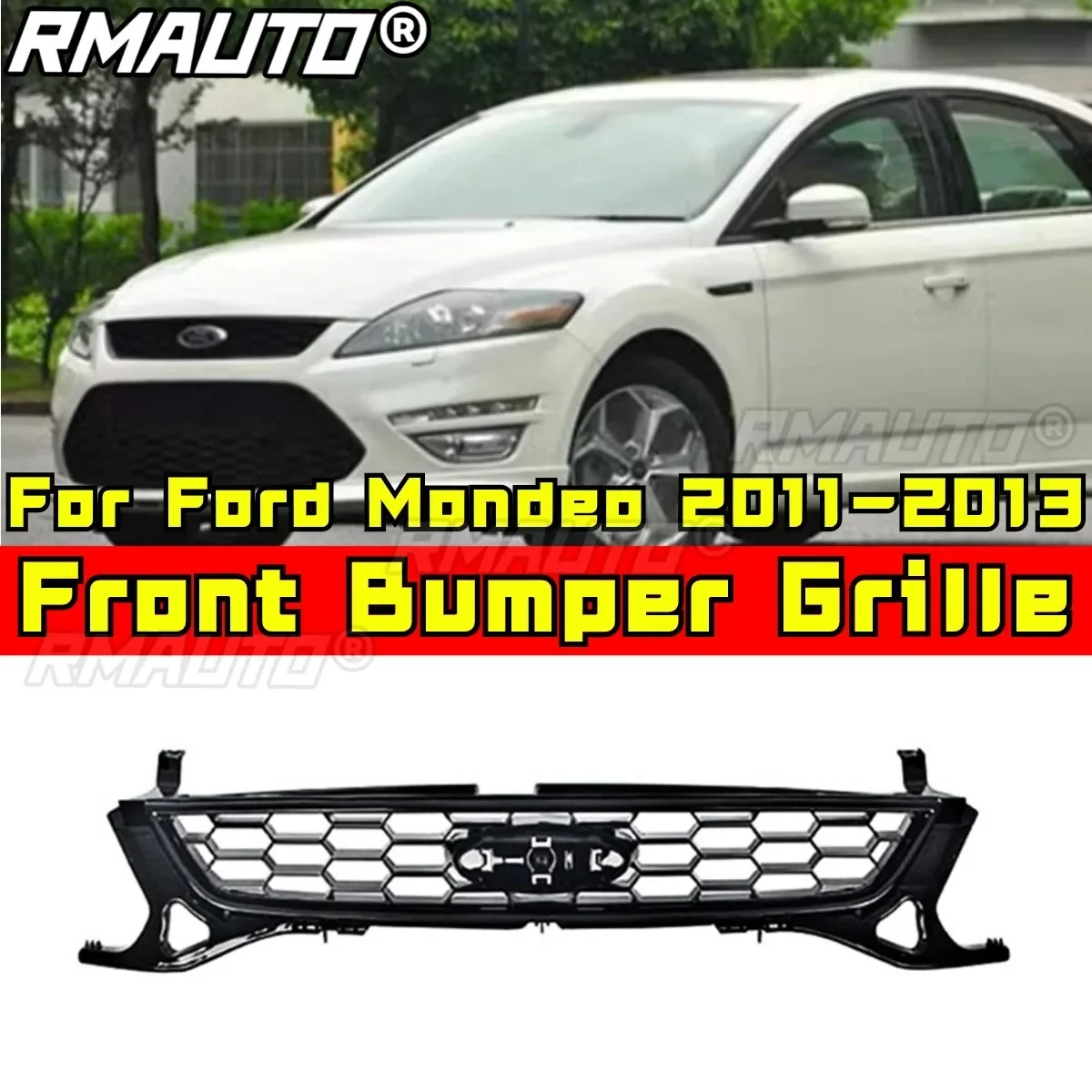 Передняя гоночная подтяжка лица, верхняя решетка радиатора для Ford Mondeo 2011-2013, передний бампер автомобиля, гоночная решетка, модификация, часть
Передняя гоночная подтяжка лица, верхняя решетка радиатора для Ford Mondeo 2011-2013, передний бампер автомобиля, гоночная решетка, модификация, часть