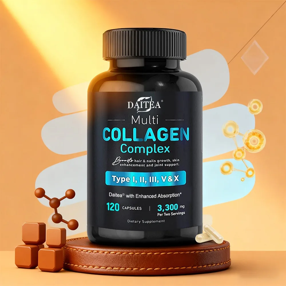 Collagen Complex Capsules - Brighten Skin Tone and Help Joint and Cardiovascular, Skin, Hair, Nails & Digestive Health
Collagen Complex Capsules - Brighten Skin Tone and Help Joint and Cardiovascular, Skin, Hair, Nails & Digestive Health