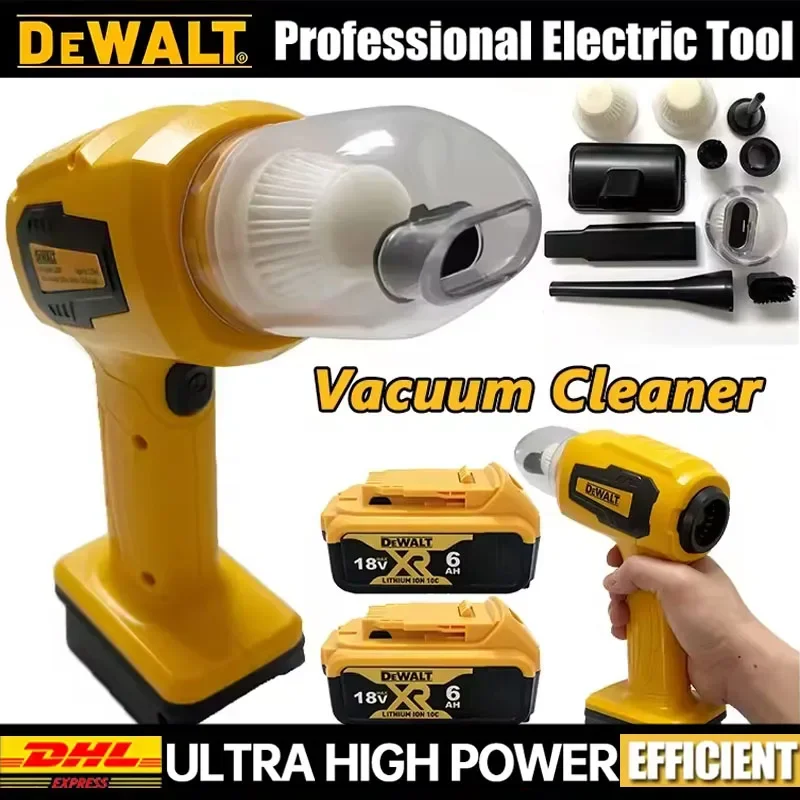 Беспроводной ручной мини-пылесос DEWALT с мощным всасыванием и функцией выдува, 7 насадок, для аккумуляторов 20В/18В
Беспроводной ручной мини-пылесос DEWALT с мощным всасыванием и функцией выдува, 7 насадок, для аккумуляторов 20В/18В