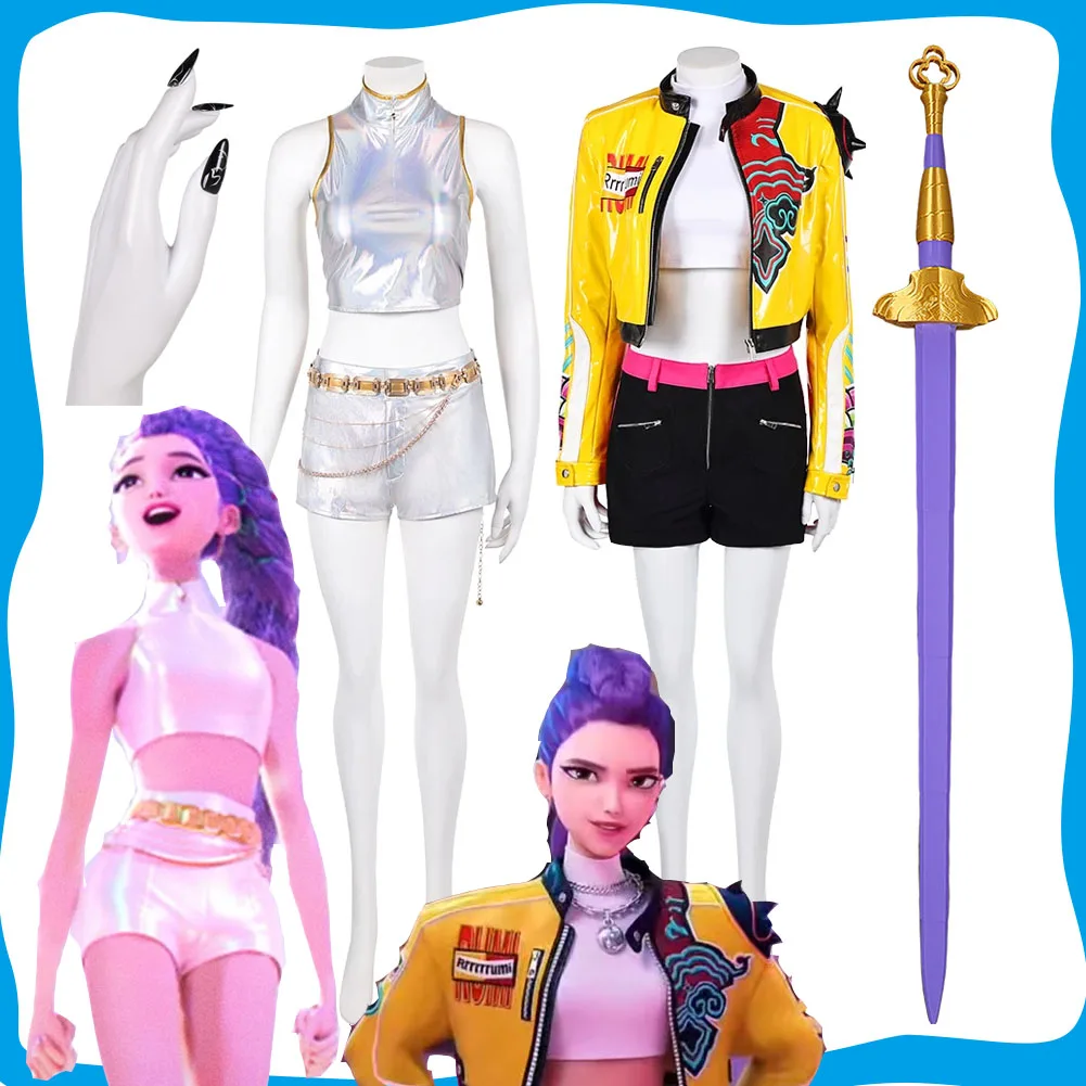 Rumi KPOP Demon Cosplay Hunter Cosplay Costume Girls Group Stage Performance Clothing for Women Female Halloween Carnival Suit
Rumi KPOP Demon Cosplay Hunter Cosplay Costume Girls Group Stage Performance Clothing for Women Female Halloween Carnival Suit