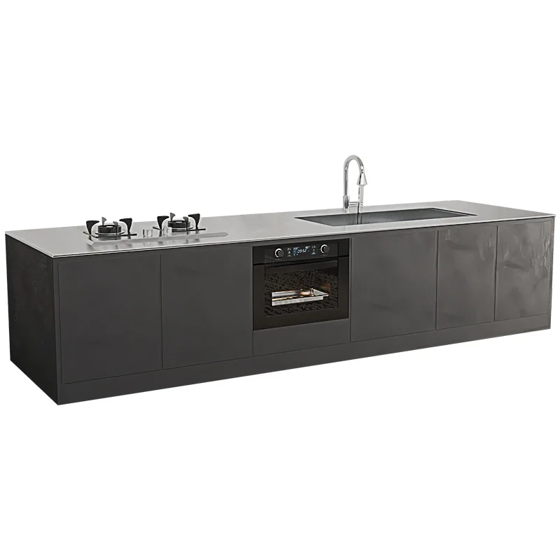 Kitchen scratch-proof island 304 stainless steel solid countertop dirt-resistant stove sink integrated molding processing
Kitchen scratch-proof island 304 stainless steel solid countertop dirt-resistant stove sink integrated molding processing