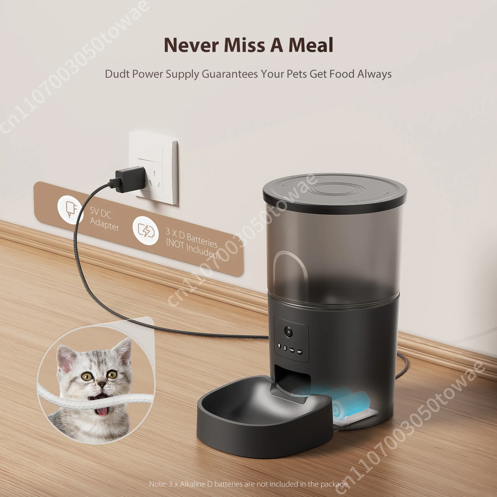 Tuya Dog Cat Smart Pet Feeder Wi-Fi Mobile Phone App Remote Control Microchip Automatic Cat Feeder with 3L
Tuya Dog Cat Smart Pet Feeder Wi-Fi Mobile Phone App Remote Control Microchip Automatic Cat Feeder with 3L
