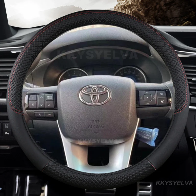 Microfiber Leather Car Steering Wheel Cover For Toyota Fortuner 2016-2019 2021 2022 Hilux 2015-2019 2020 2022 Auto Accessories
Microfiber Leather Car Steering Wheel Cover For Toyota Fortuner 2016-2019 2021 2022 Hilux 2015-2019 2020 2022 Auto Accessories