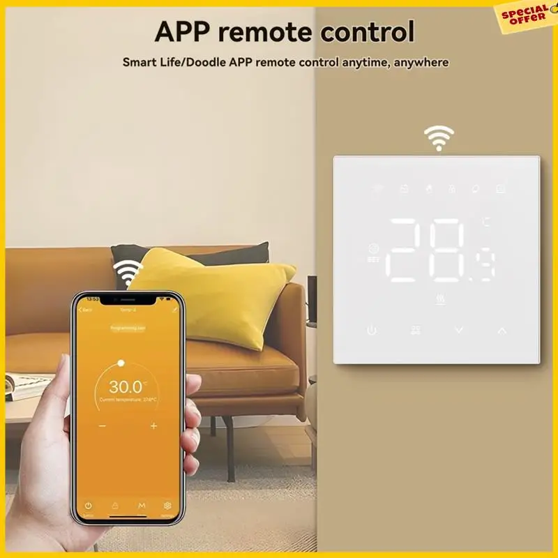 A25P Tuya Wifi Smart Temperature Controller 100-240V 3A Water Heating Compatible With Alexa And Google Home
A25P Tuya Wifi Smart Temperature Controller 100-240V 3A Water Heating Compatible With Alexa And Google Home