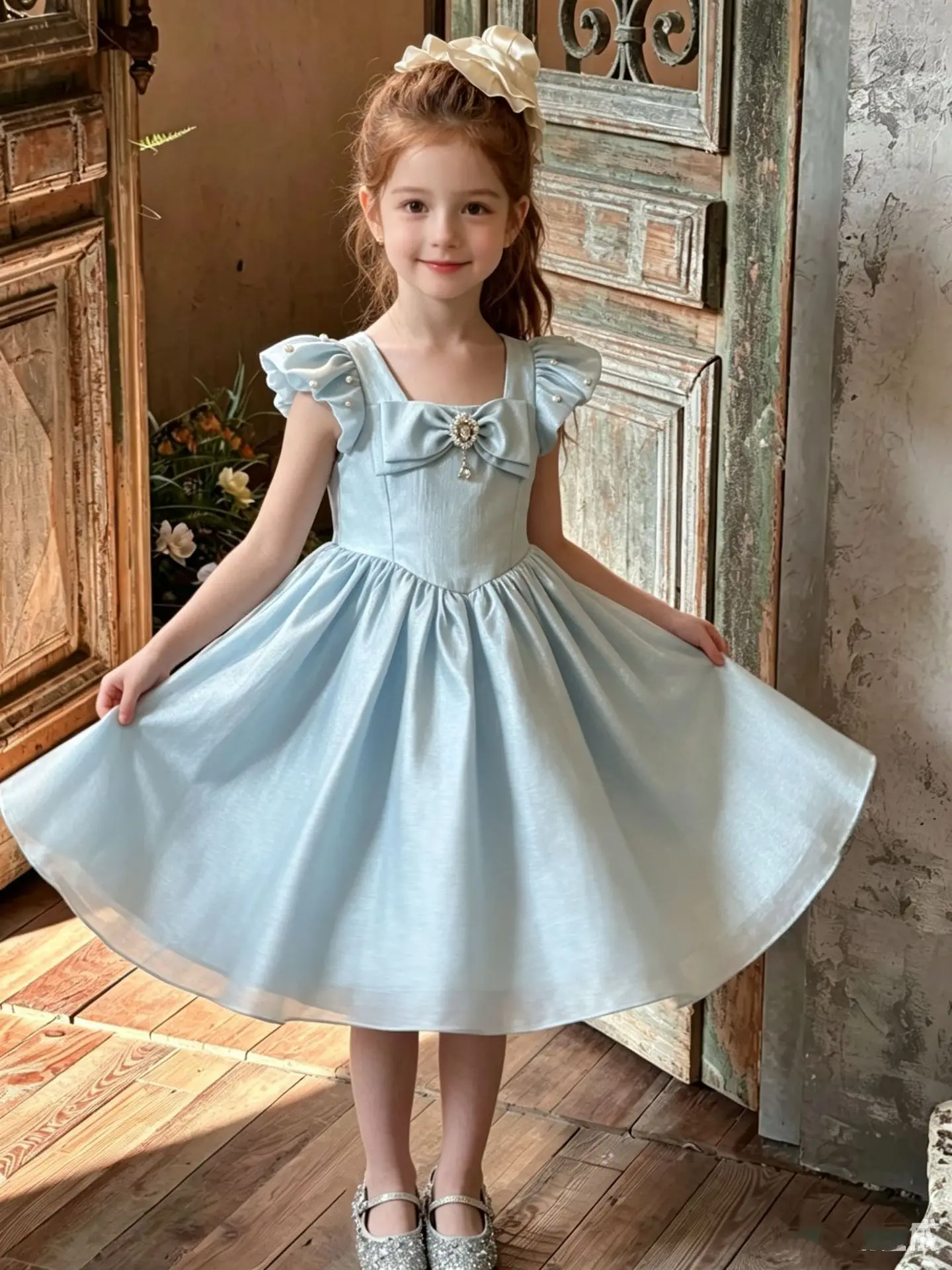 New Baby Summer Girls Boutique Blue Dress, Princess Kids Fashion Holiday Dresses 3-8
New Baby Summer Girls Boutique Blue Dress, Princess Kids Fashion Holiday Dresses 3-8