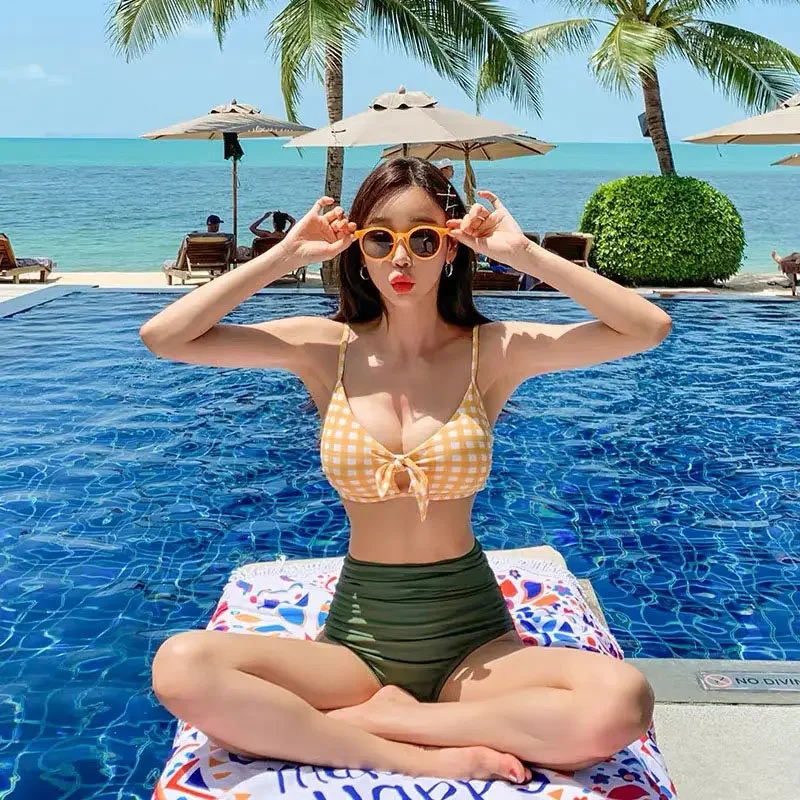 Women's Bikini Set Plaid High Waist Swimwear Swimsuit High Quality Beach Suit 2023 Koren Style Bathing Suit Women
Women's Bikini Set Plaid High Waist Swimwear Swimsuit High Quality Beach Suit 2023 Koren Style Bathing Suit Women