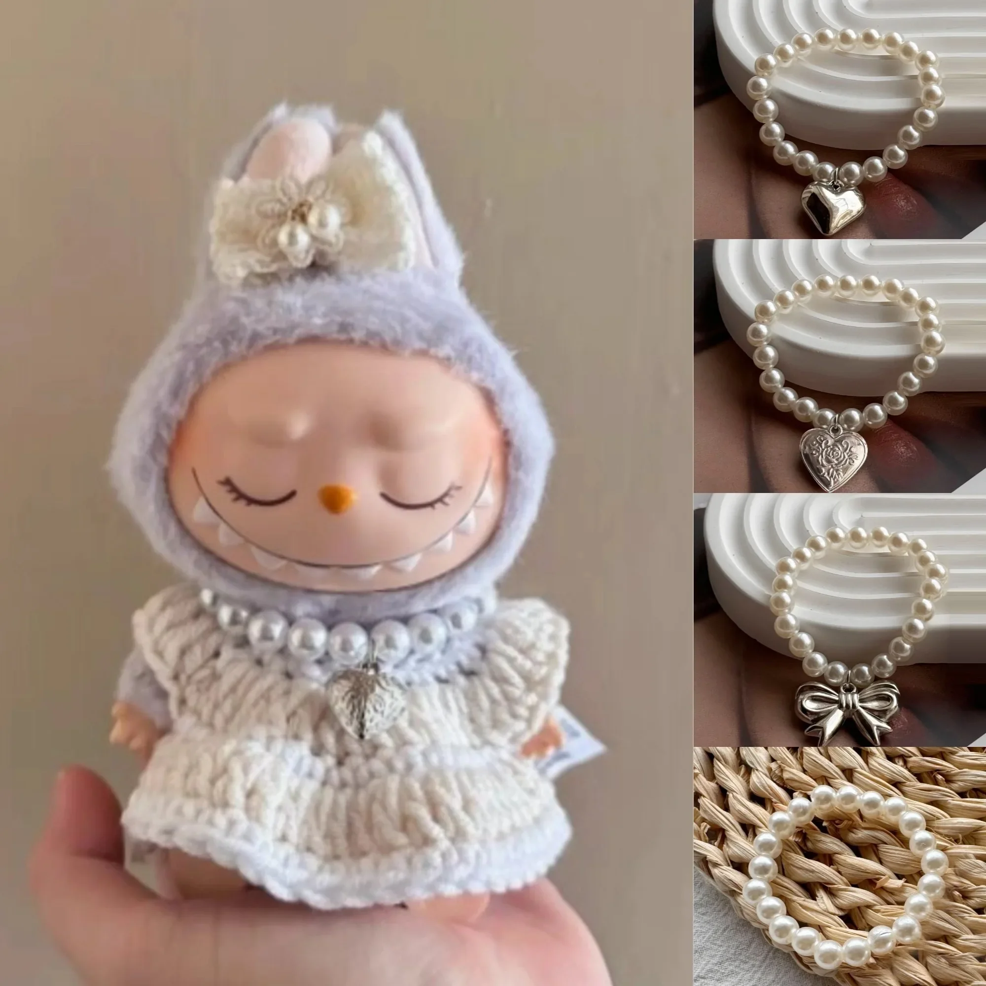 17cm Labubu Macaron Plush Cute Sitting Party Ornament with Pearl Necklace & Alloy Outfit | DIY Cartoon Accessory
17cm Labubu Macaron Plush Cute Sitting Party Ornament with Pearl Necklace & Alloy Outfit | DIY Cartoon Accessory