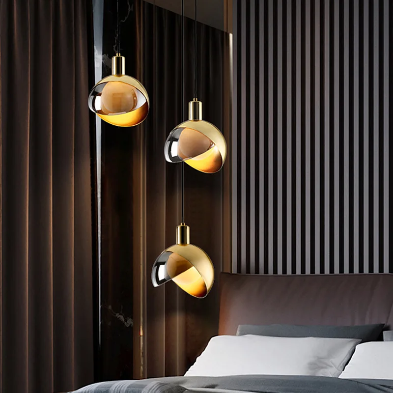 Modern Glass Pendant Lights Fixture Bedside Creative Round Ball Bedroom Hanging Lamps Luminaire Kitchen Decoration Led Lighting
Modern Glass Pendant Lights Fixture Bedside Creative Round Ball Bedroom Hanging Lamps Luminaire Kitchen Decoration Led Lighting