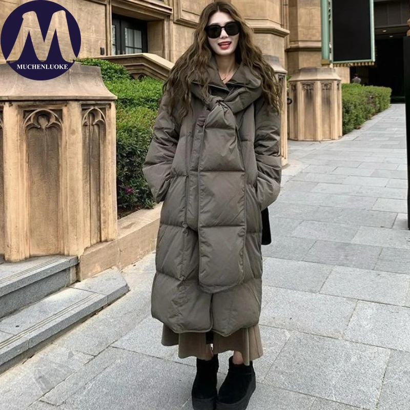 Winter Oversize Thickened Long Coat Women's Casual Loose Warm Parka Korean Fashion Elegant Hooded Jacket 2025
Winter Oversize Thickened Long Coat Women's Casual Loose Warm Parka Korean Fashion Elegant Hooded Jacket 2025