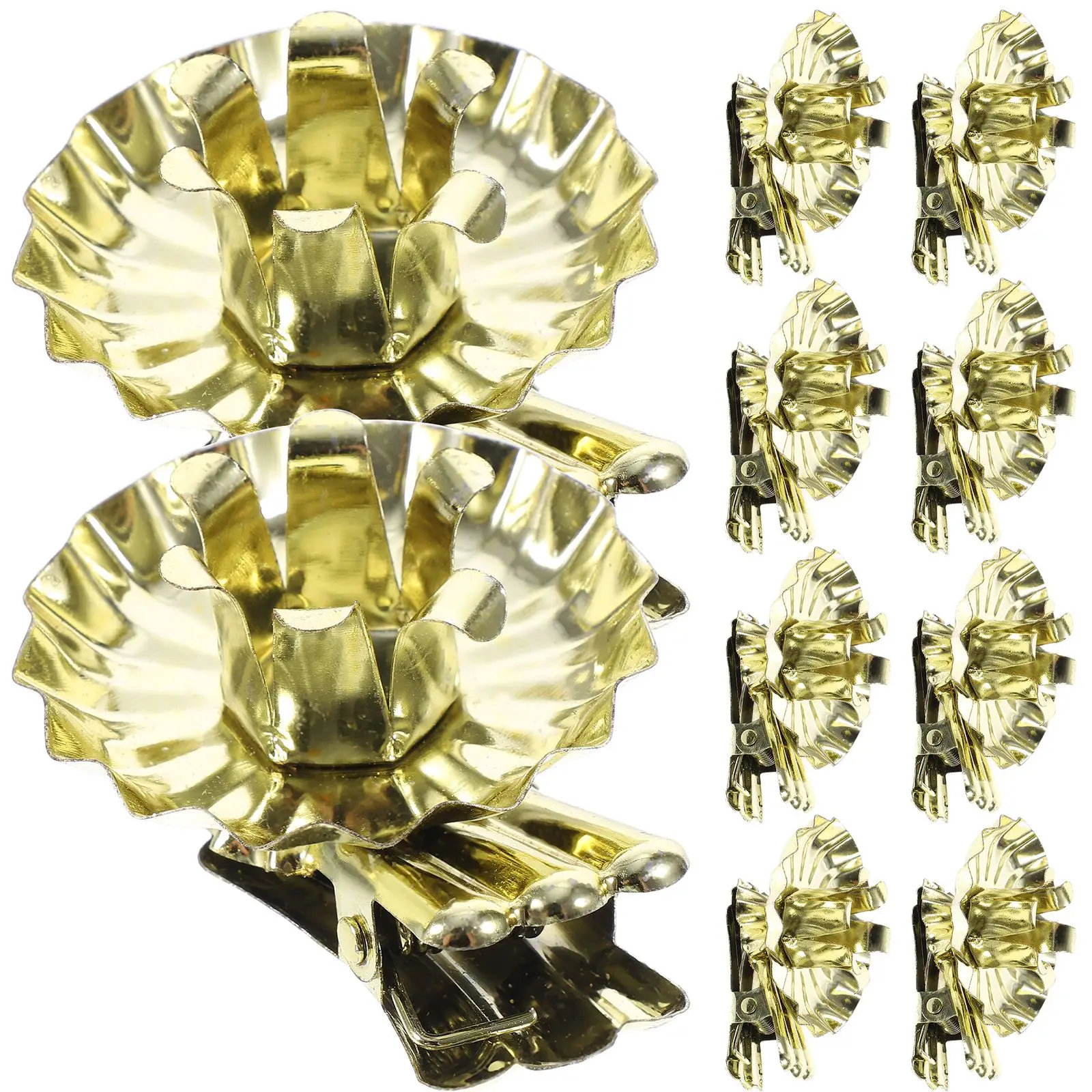 10pcs Holder Clips Christmas Tree Metal Iron Candlestick Holders Golden Tail For Home
10pcs Holder Clips Christmas Tree Metal Iron Candlestick Holders Golden Tail For Home