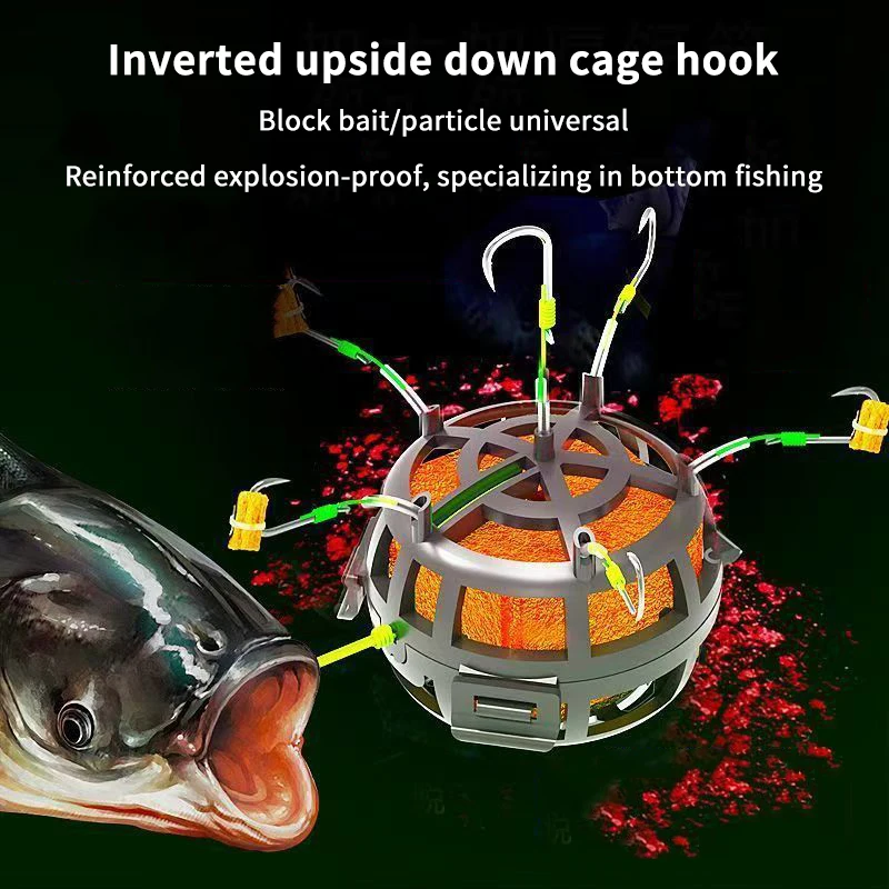 String Hook Fishing Bait Cage 6 Hook Carbon Steel Line Group Feeder Sinker New Design Square Bait Shape Fishing Spring Bait Cage
String Hook Fishing Bait Cage 6 Hook Carbon Steel Line Group Feeder Sinker New Design Square Bait Shape Fishing Spring Bait Cage
