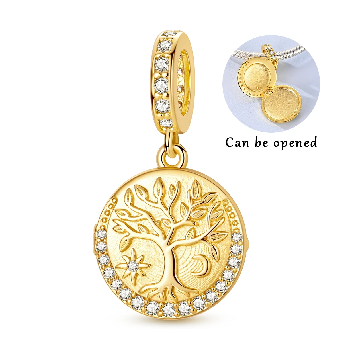 925 Sterling Silver Charm Gold Color Openable Life Tree Pendant For Woman Fit Bracelet Diy Fashion Jewelry
925 Sterling Silver Charm Gold Color Openable Life Tree Pendant For Woman Fit Bracelet Diy Fashion Jewelry