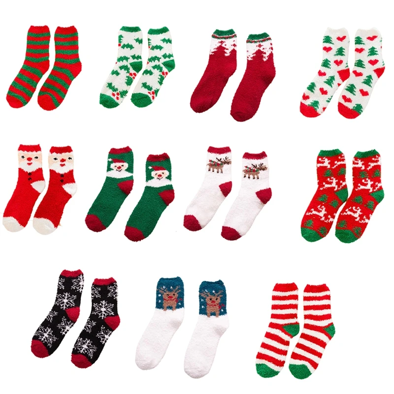 Women Christmas Fuzzy Warm Socks Xmas Tree Elk Santa Snowflake Pattern Holiday Coral Fleece Floor Slipper Xmas
Women Christmas Fuzzy Warm Socks Xmas Tree Elk Santa Snowflake Pattern Holiday Coral Fleece Floor Slipper Xmas