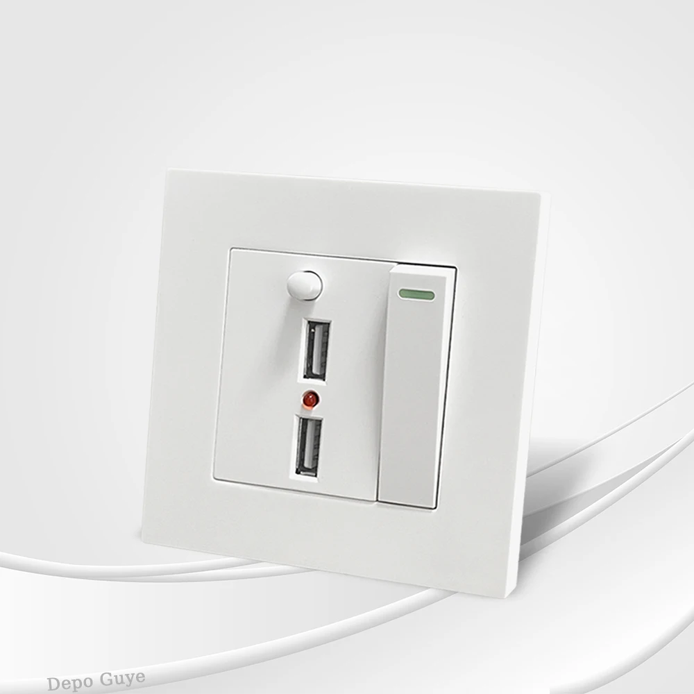 Розетка Depo Guye 1 gang 2 way с 2 портами USB
Розетка Depo Guye 1 gang 2 way с 2 портами USB