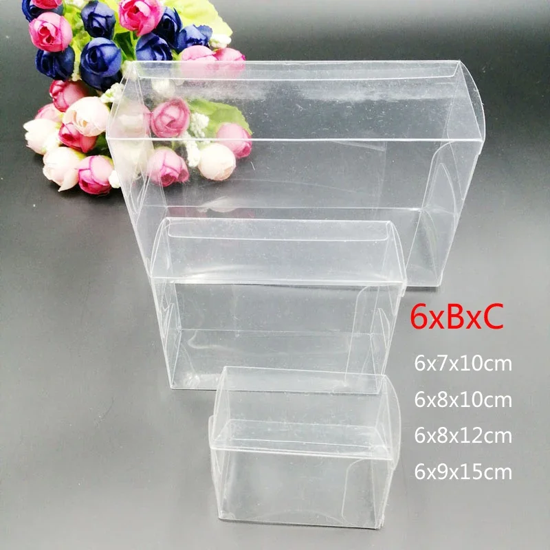 50pcs 6xBxC Rectangle Clear Plastic Box PVC Transparent Gift Box Packaging Candy Wedding Christmas Gift Boxes for Storage Boxes
50pcs 6xBxC Rectangle Clear Plastic Box PVC Transparent Gift Box Packaging Candy Wedding Christmas Gift Boxes for Storage Boxes
