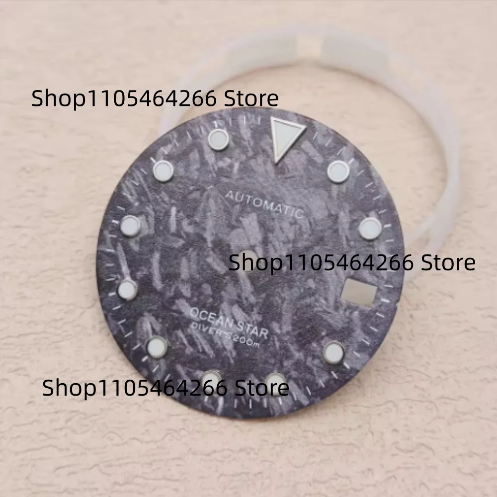 NH35 Watch Dial Carbon Fiber Texture S Logo Green/ Ice Blue Luminous Faces Mechanical Watches Modification Accessory 28.5mm
NH35 Watch Dial Carbon Fiber Texture S Logo Green/ Ice Blue Luminous Faces Mechanical Watches Modification Accessory 28.5mm