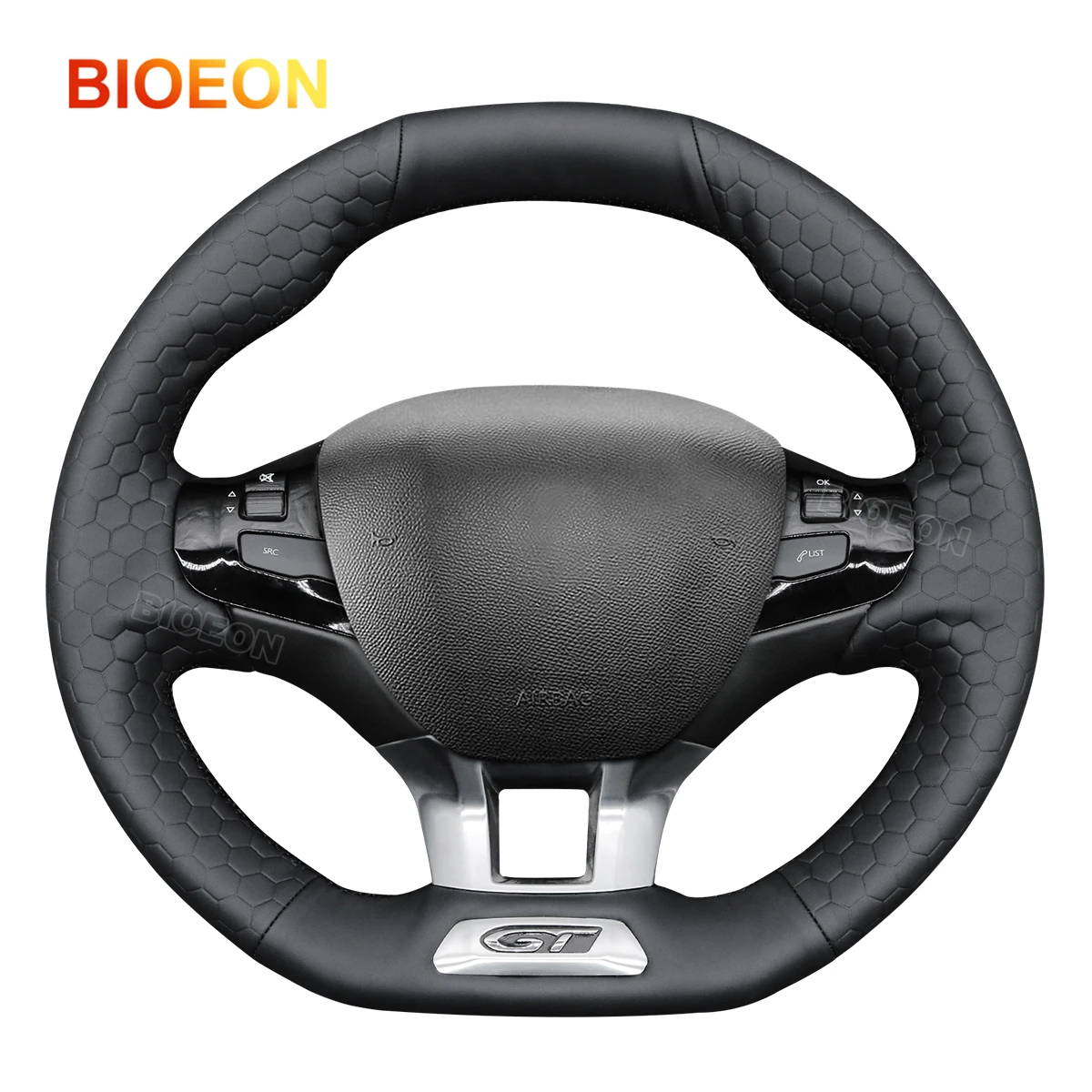 Bioeon Black Hive Leather Car Steering Wheel Cover for Peugeot 208 308 GT GTi GT Line 308 SW
Bioeon Black Hive Leather Car Steering Wheel Cover for Peugeot 208 308 GT GTi GT Line 308 SW