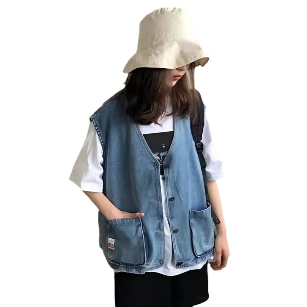 Летнее джинсовое пальто для женщин, свободная верхняя куртка в корейском стиле, осенний универсальный жилет, студенческая одежда, повседневное свободное пальто
Летнее джинсовое пальто для женщин, свободная верхняя куртка в корейском стиле, осенний универсальный жилет, студенческая одежда, повседневное свободное пальто