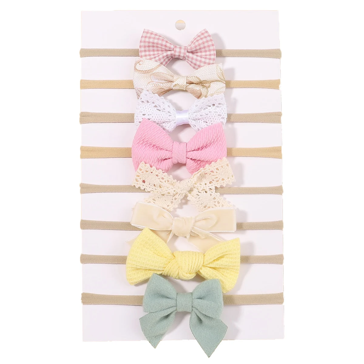 Lace Flower Bows Headband for Baby Girls, Bowknot Nylon Elastic Hair Band, Newborn Velvet Hair Accessories, Cute Gifts, 8Pcs
Lace Flower Bows Headband for Baby Girls, Bowknot Nylon Elastic Hair Band, Newborn Velvet Hair Accessories, Cute Gifts, 8Pcs