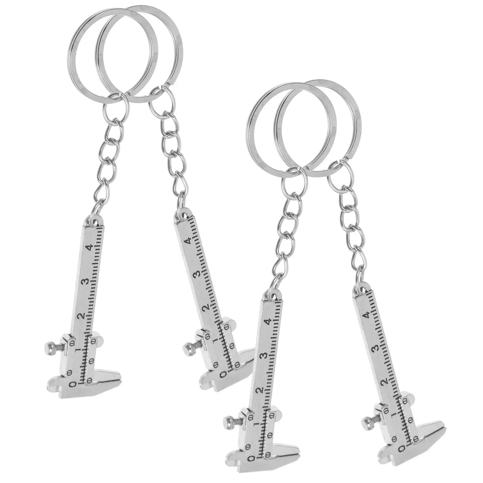 4pcs Mini Vernier Caliper Key Chain Straightedge Ruler Key Holder Rings Pocket Key Ring 3D Movable Vernier Caliper for Women Men
4pcs Mini Vernier Caliper Key Chain Straightedge Ruler Key Holder Rings Pocket Key Ring 3D Movable Vernier Caliper for Women Men