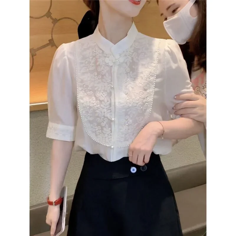 Retro Short Sleeve Shirt for Women's Design 2023 Summer Vintage Clothes for Women Tops Shirts Blouses
Retro Short Sleeve Shirt for Women's Design 2023 Summer Vintage Clothes for Women Tops Shirts Blouses