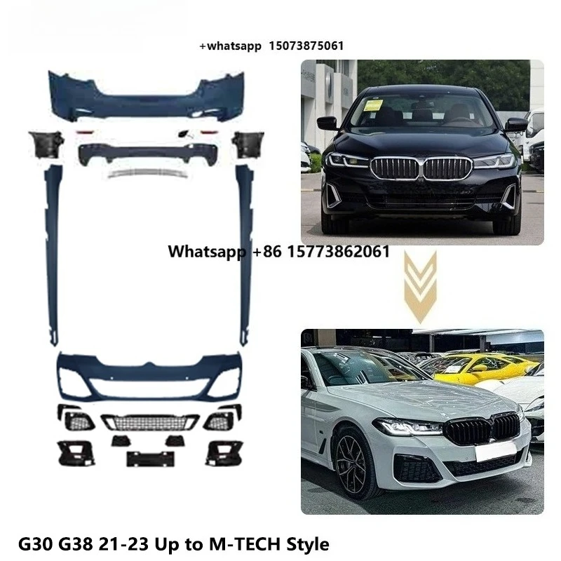 Restart Car Bumpers with Grille Hood Fender Headlights for 5 Series (G30/38) 2021-2023 Up to M-Tech | Direct Replace | OEM
Restart Car Bumpers with Grille Hood Fender Headlights for 5 Series (G30/38) 2021-2023 Up to M-Tech | Direct Replace | OEM
