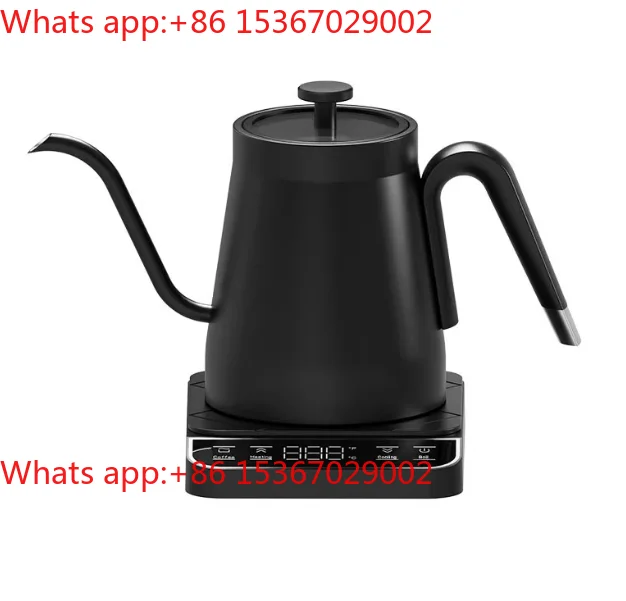 0.8L Gooseneck Kettle Electric Kettle Temperature Control Hand Brew Coffee Pot Stainless Steel Kettle Tea Household