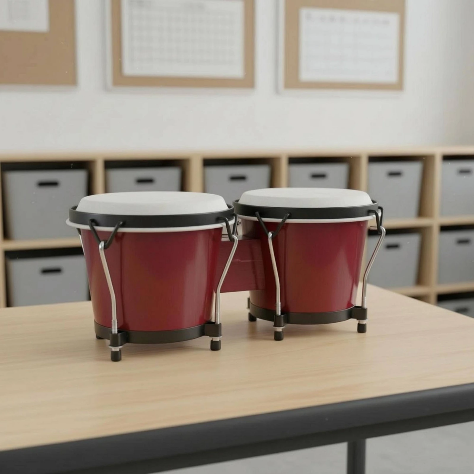 Connected Bongo Drums Glossy Red Paired Bongo Drums Pair of Bongos Black Rims Percussion Instrument Natural Creature Skin Heads
Connected Bongo Drums Glossy Red Paired Bongo Drums Pair of Bongos Black Rims Percussion Instrument Natural Creature Skin Heads