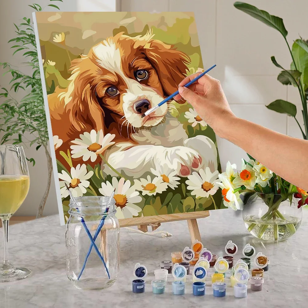 582000 Cute Little Dog Handmade DIY Paint By Number, Selected Holiday Gifts, Home Wall Decoration Hanging Painting
582000 Cute Little Dog Handmade DIY Paint By Number, Selected Holiday Gifts, Home Wall Decoration Hanging Painting