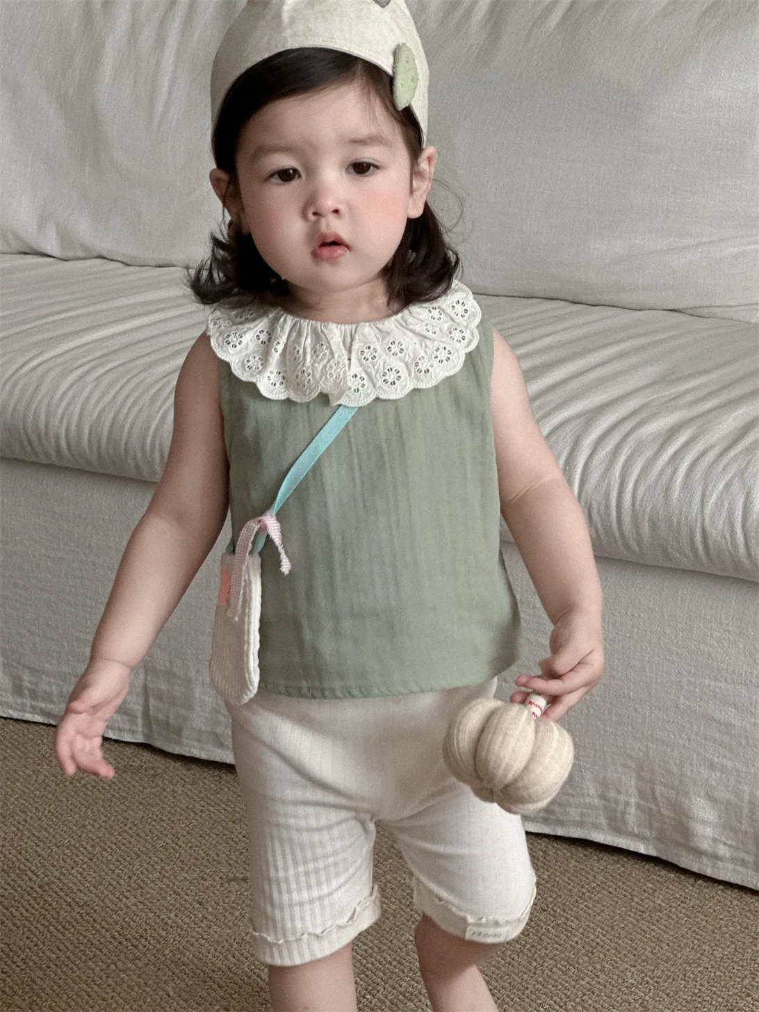2025 Summer New Baby Sleeveless T Shirts Thin Solid Girls Cute Lace Collar Shirts Cotton Breathable Infant Tops Toddler Clothes
2025 Summer New Baby Sleeveless T Shirts Thin Solid Girls Cute Lace Collar Shirts Cotton Breathable Infant Tops Toddler Clothes