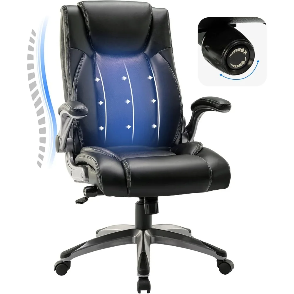 Office Chair, Executive High Back Computer Chair, Ergonomic Chair with Adjustable Lumbar Support, Thick Leather Desk Chair
Office Chair, Executive High Back Computer Chair, Ergonomic Chair with Adjustable Lumbar Support, Thick Leather Desk Chair