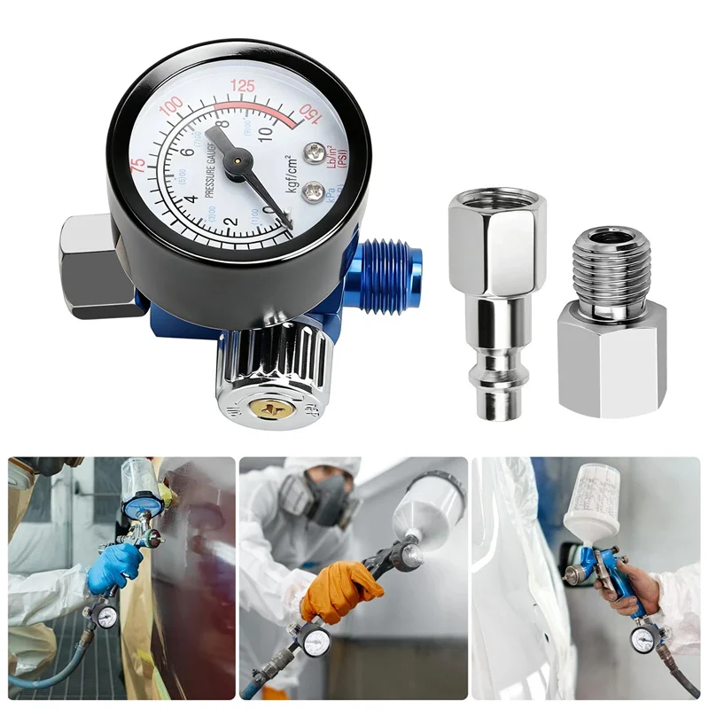 1/4" Air Pressure Regulator Spray Paint Gun Pressure Gauge Pneumatic Tool Accessory General General Pressure Regulating Valve
1/4" Air Pressure Regulator Spray Paint Gun Pressure Gauge Pneumatic Tool Accessory General General Pressure Regulating Valve