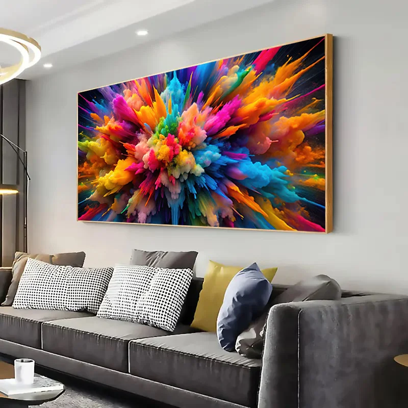 Vibrant Abstract Ink Canvas Art Print, Frameless Modern Wall Decor for Living Room, Bedroom, Colorful Explosion Design on Canvas
Vibrant Abstract Ink Canvas Art Print, Frameless Modern Wall Decor for Living Room, Bedroom, Colorful Explosion Design on Canvas