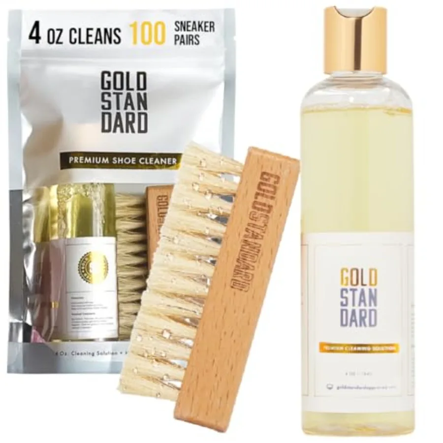 Gold Standard Premium Shoe Cleaning Kit - Sneaker Cleaning Kit for Tennis, Leather, Canvas White Sneakers
Gold Standard Premium Shoe Cleaning Kit - Sneaker Cleaning Kit for Tennis, Leather, Canvas White Sneakers
